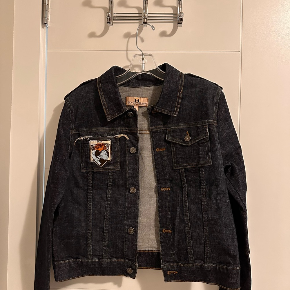 Juicy Couture Black Denim Jacket with Patch
